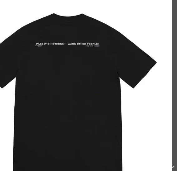 Black 22FW Short XL Logo White L Tee sleeved and Banner T-shirt Warning Warning S M 0523